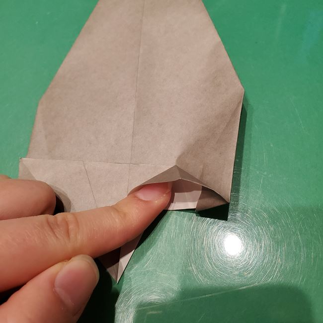 折り紙のお雛様の折り方 立体的で簡単な作り方①顔(13)