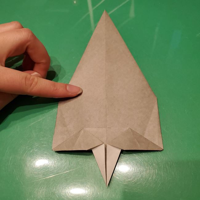 折り紙のお雛様の折り方 立体的で簡単な作り方①顔(19)