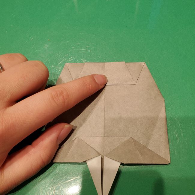 折り紙のお雛様の折り方 立体的で簡単な作り方①顔(22)
