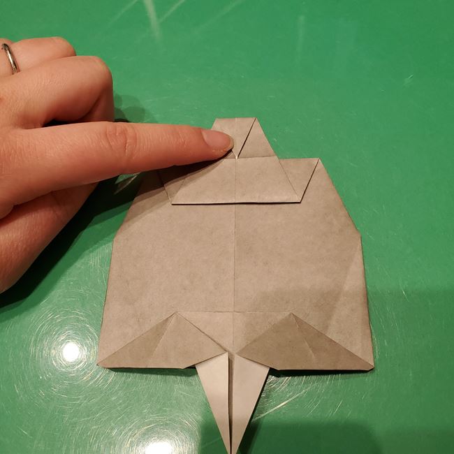 折り紙のお雛様の折り方 立体的で簡単な作り方①顔(25)