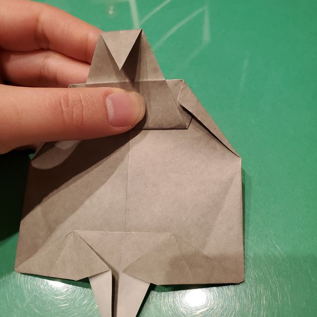 折り紙のお雛様の折り方 立体的で簡単な作り方①顔(26)