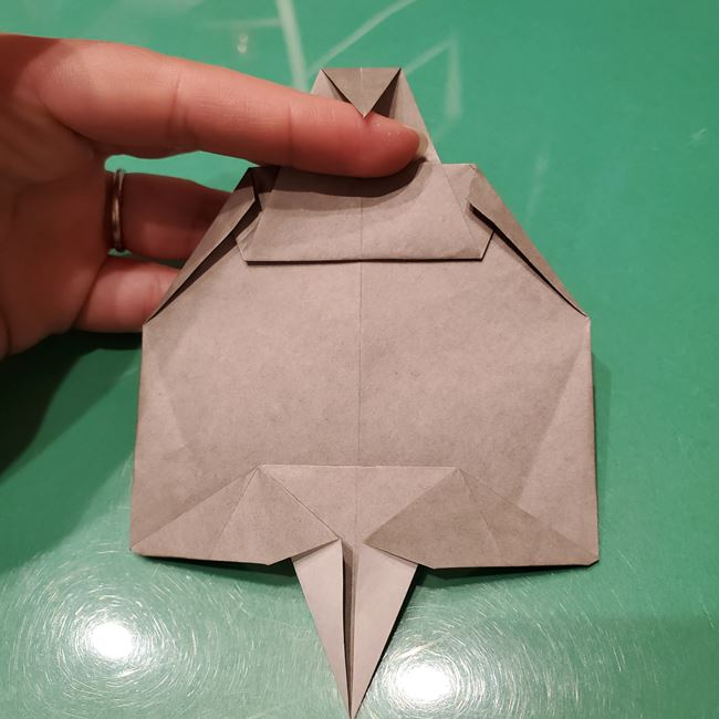 折り紙のお雛様の折り方 立体的で簡単な作り方①顔(27)