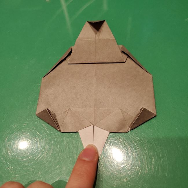 折り紙のお雛様の折り方 立体的で簡単な作り方①顔(28)