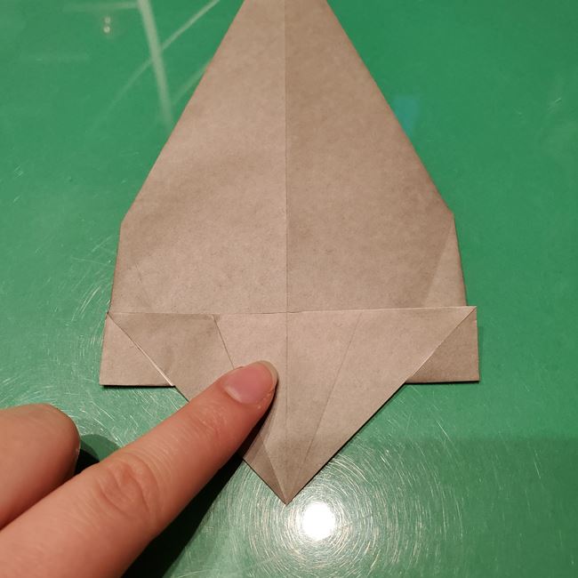 折り紙のお雛様の折り方 立体的で簡単な作り方①顔(9)