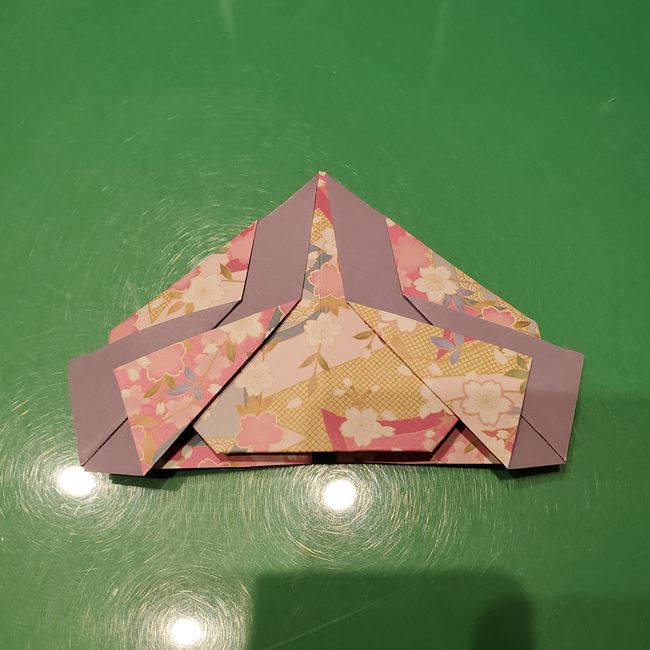折り紙のお雛様の折り方 立体的で簡単な作り方②からだ(3)