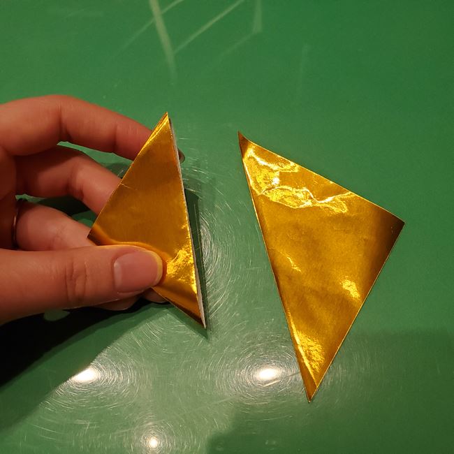 折り紙のお雛様の折り方 立体的で簡単な作り方③髪飾り(4)