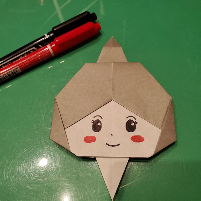 折り紙のお雛様の折り方 立体的で簡単な作り方⑤完成(2)
