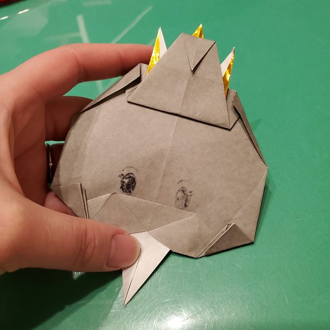 折り紙のお雛様の折り方 立体的で簡単な作り方⑤完成(6)