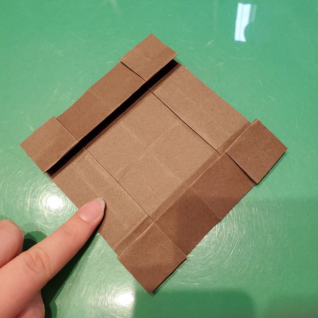 折り紙のこまをハート模様にする折り方作り方①土台(21)
