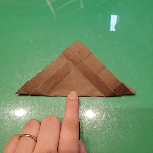 折り紙のこまをハート模様にする折り方作り方①土台(22)