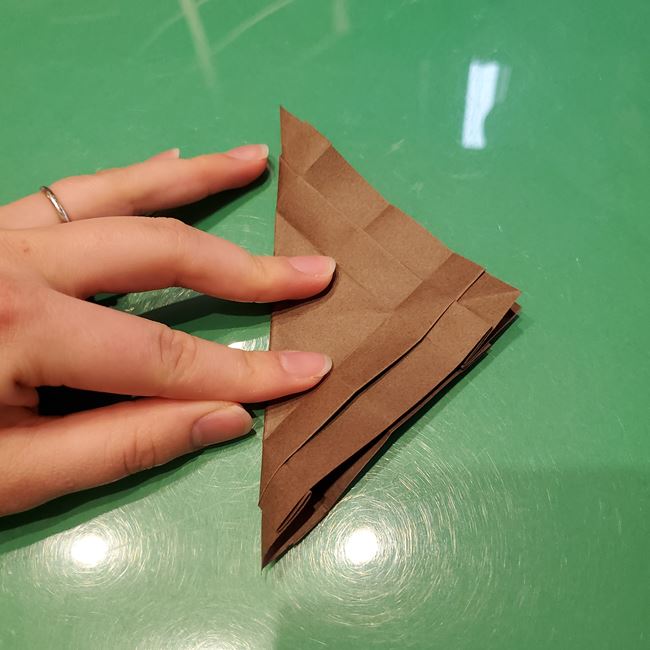 折り紙のこまをハート模様にする折り方作り方①土台(24)