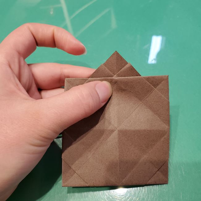 折り紙のこまをハート模様にする折り方作り方①土台(30)