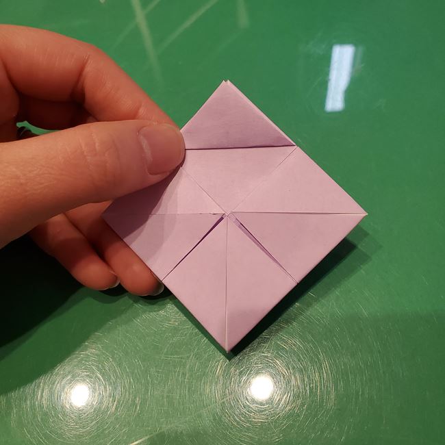 折り紙のこまをハート模様にする折り方作り方②内側(13)