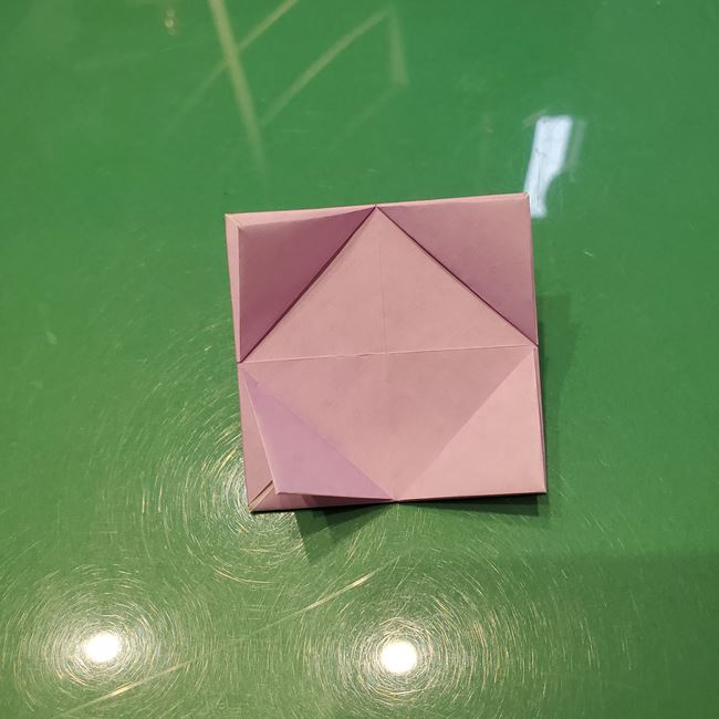 折り紙のこまをハート模様にする折り方作り方②内側(14)