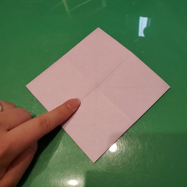 折り紙のこまをハート模様にする折り方作り方②内側(8)