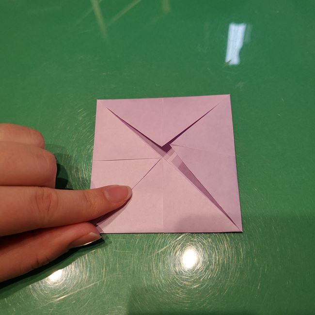 折り紙のこまをハート模様にする折り方作り方②内側(9)