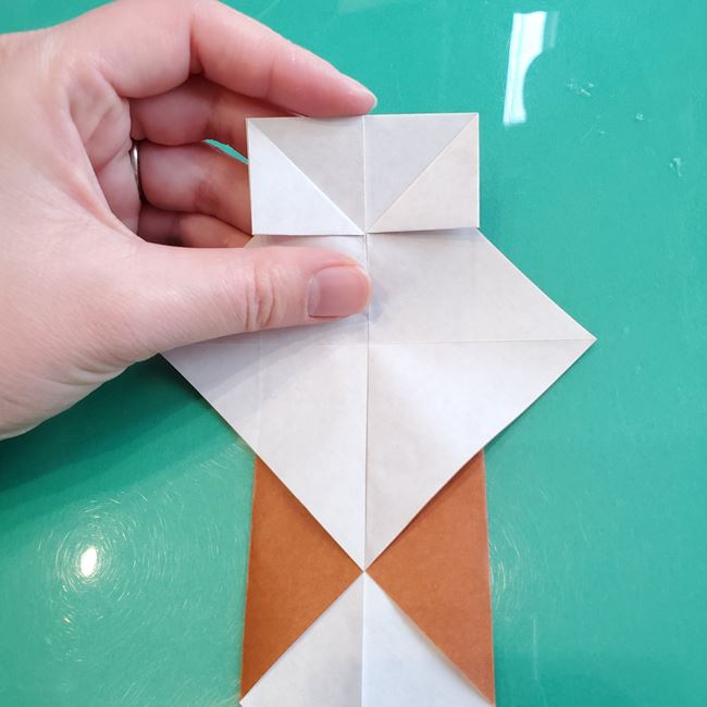 折り紙の動物 立体の犬の作り方折り方①基本(11)