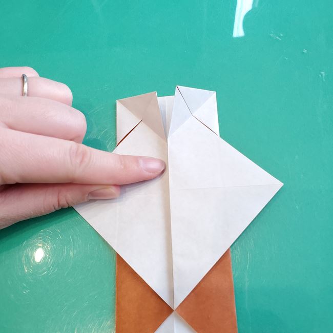 折り紙の動物 立体の犬の作り方折り方①基本(12)