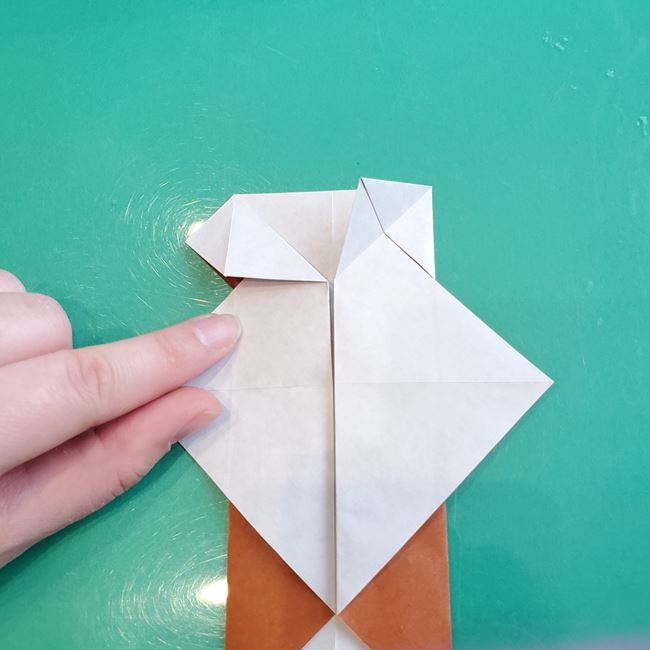 折り紙の動物 立体の犬の作り方折り方①基本(14)