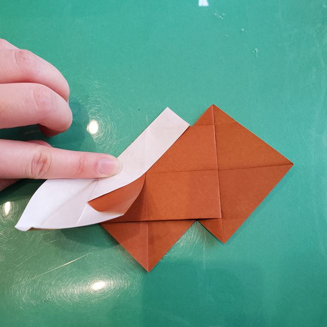 折り紙の動物 立体の犬の作り方折り方①基本(20)