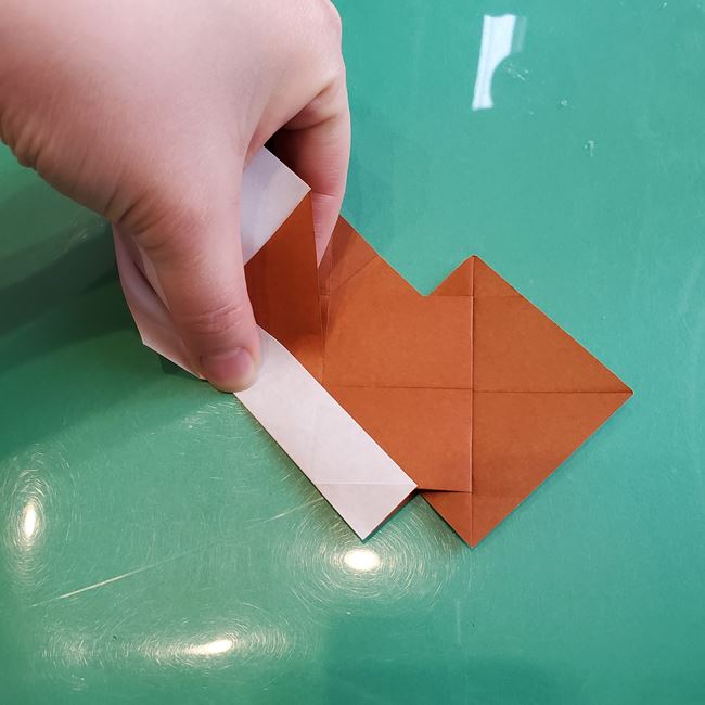 折り紙の動物 立体の犬の作り方折り方①基本(22)