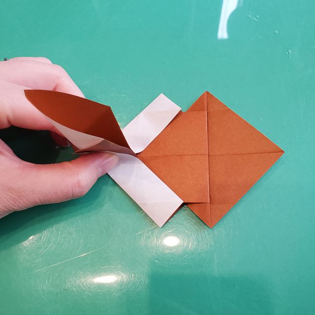折り紙の動物 立体の犬の作り方折り方①基本(24)