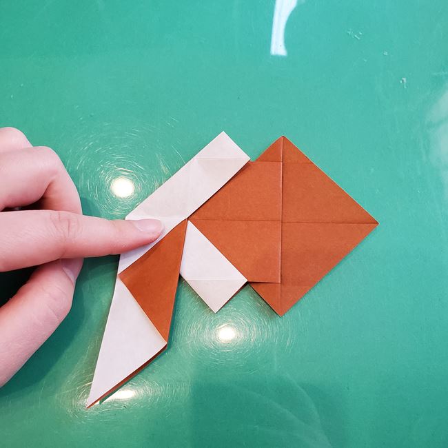 折り紙の動物 立体の犬の作り方折り方①基本(26)