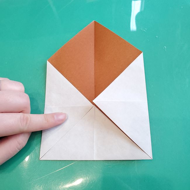 折り紙の動物 立体の犬の作り方折り方①基本(6)