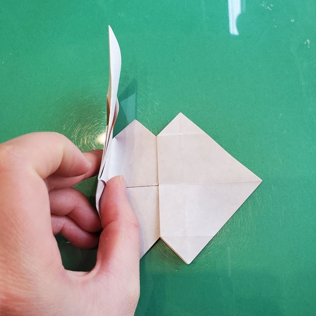 折り紙の動物 立体の犬の作り方折り方②顔(2)