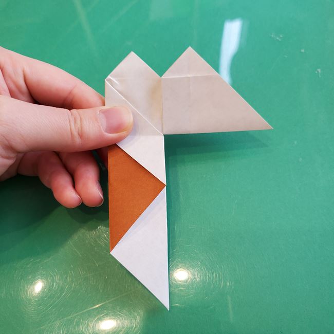 折り紙の動物 立体の犬の作り方折り方②顔(6)
