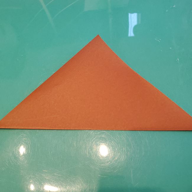 折り紙の犬 伏せしてかわいい折り方作り方①顔(2)