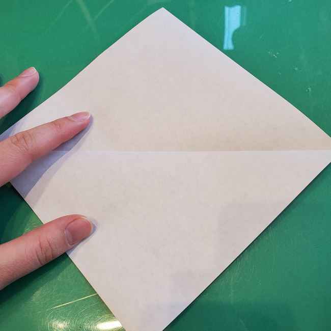 折り紙の犬 伏せしてかわいい折り方作り方①顔(3)