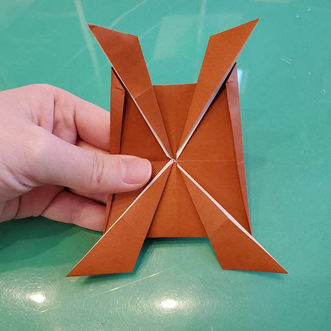 折り紙の犬 伏せしてかわいい折り方作り方②からだ(16)