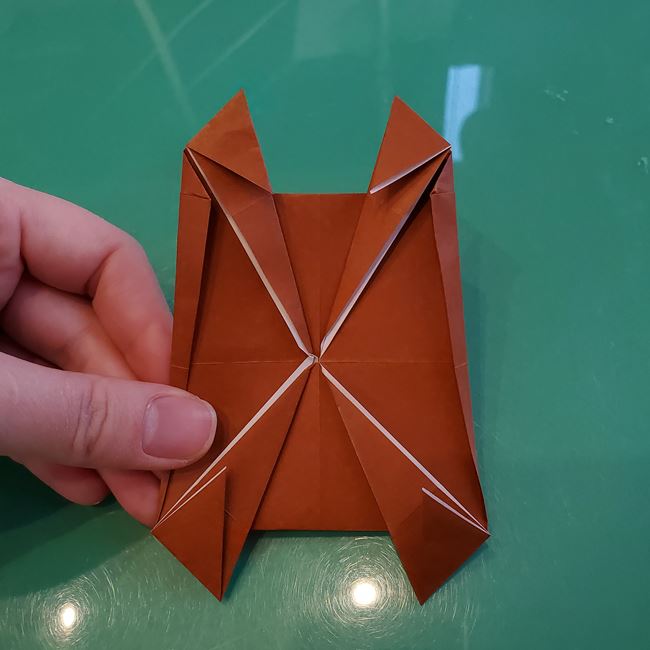 折り紙の犬 伏せしてかわいい折り方作り方②からだ(18)