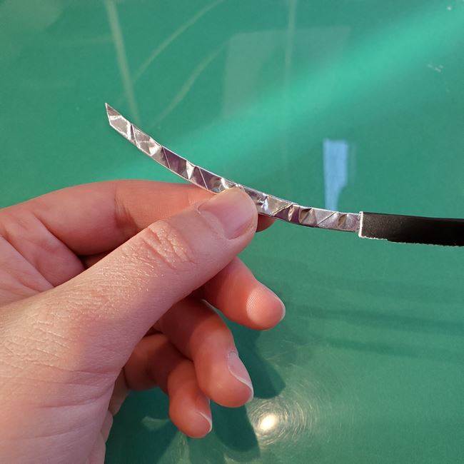 炭治郎の剣の折り紙 日輪刀の作り方折り方①刀(15)