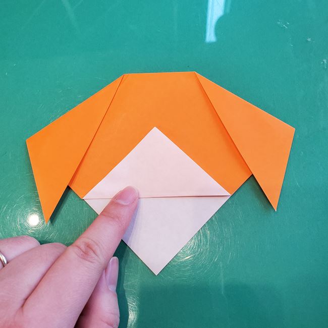 犬の折り紙 一枚で簡単な折り方作り方(5)