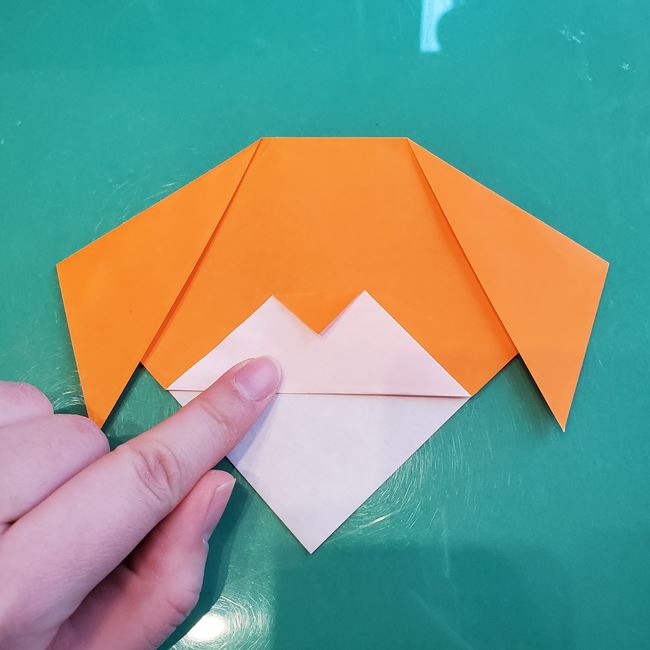 犬の折り紙 一枚で簡単な折り方作り方(6)