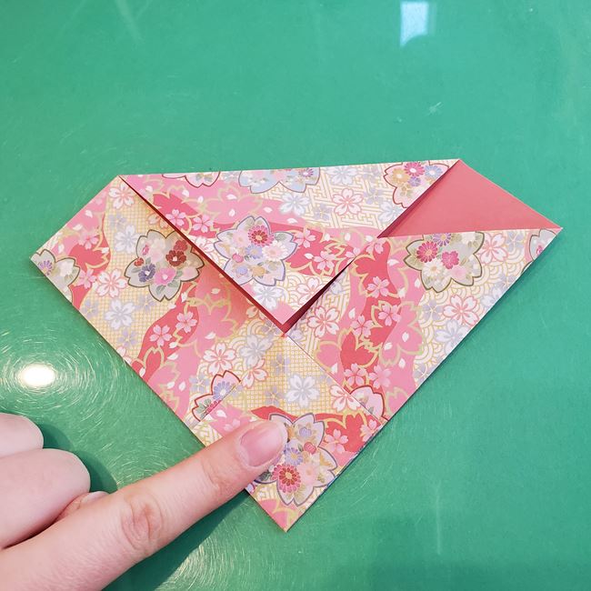 箸袋 折り紙のうさぎの折り方作り方①ウサギ(20)