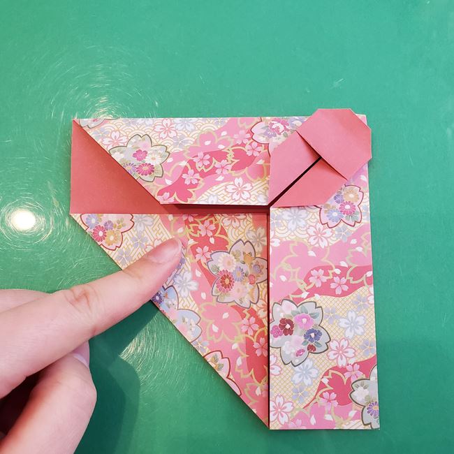 箸袋 折り紙のうさぎの折り方作り方②袋にする(1)