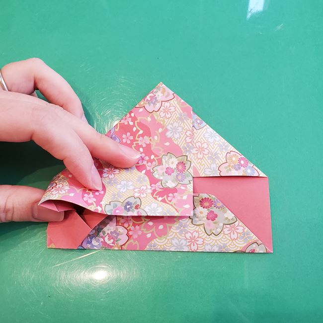 箸袋 折り紙のうさぎの折り方作り方②袋にする(10)