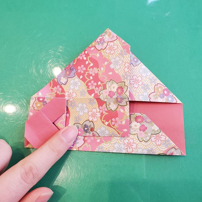 箸袋 折り紙のうさぎの折り方作り方②袋にする(12)