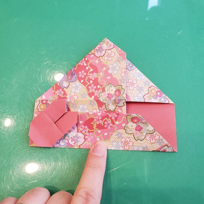 箸袋 折り紙のうさぎの折り方作り方②袋にする(14)