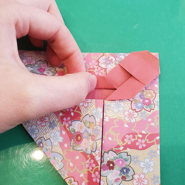 箸袋 折り紙のうさぎの折り方作り方②袋にする(2)