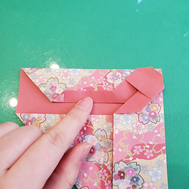 箸袋 折り紙のうさぎの折り方作り方②袋にする(3)