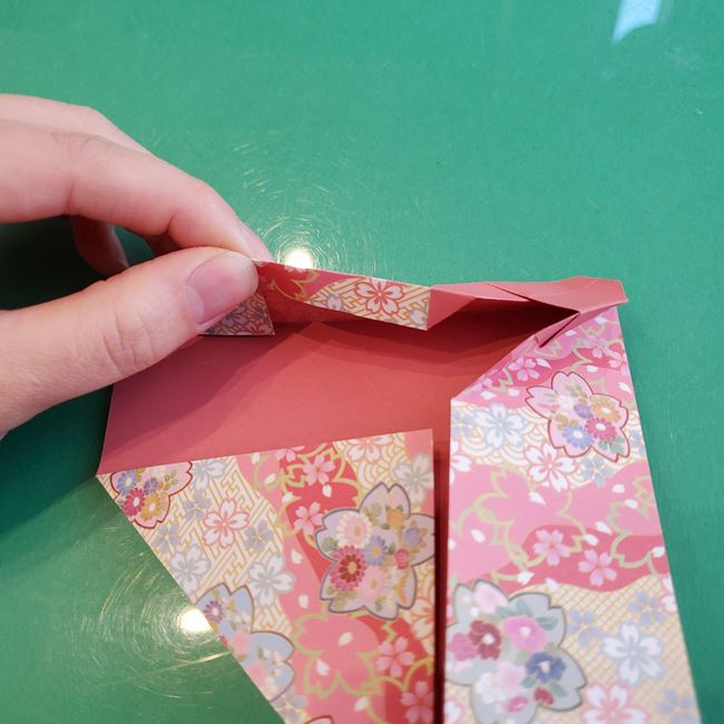 箸袋 折り紙のうさぎの折り方作り方②袋にする(4)
