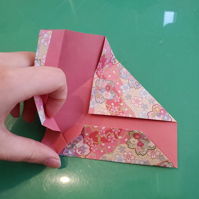 箸袋 折り紙のうさぎの折り方作り方②袋にする(9)