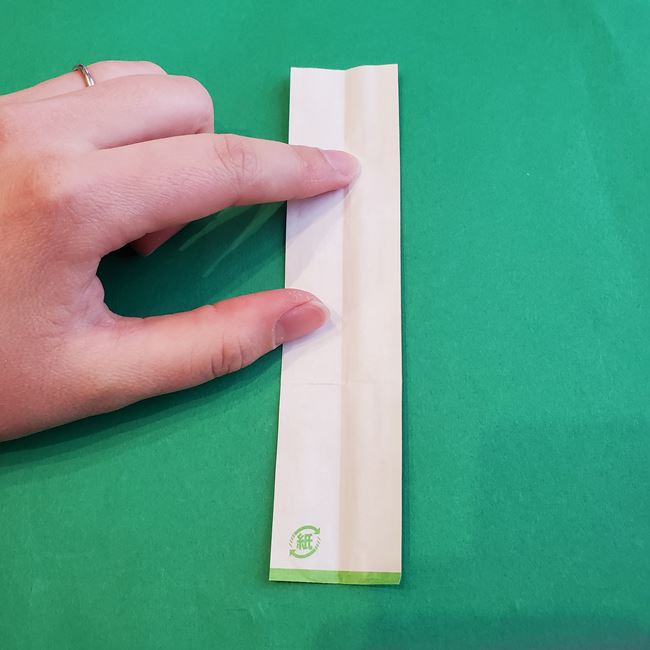 箸袋で箸置きの折り方 うさぎの折り紙①胴体(10)