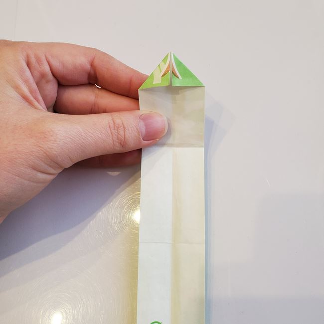 箸袋で箸置きの折り方 うさぎの折り紙①胴体(11)