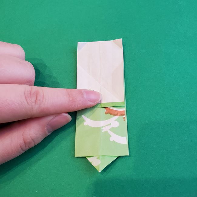 箸袋で箸置きの折り方 うさぎの折り紙①胴体(22)