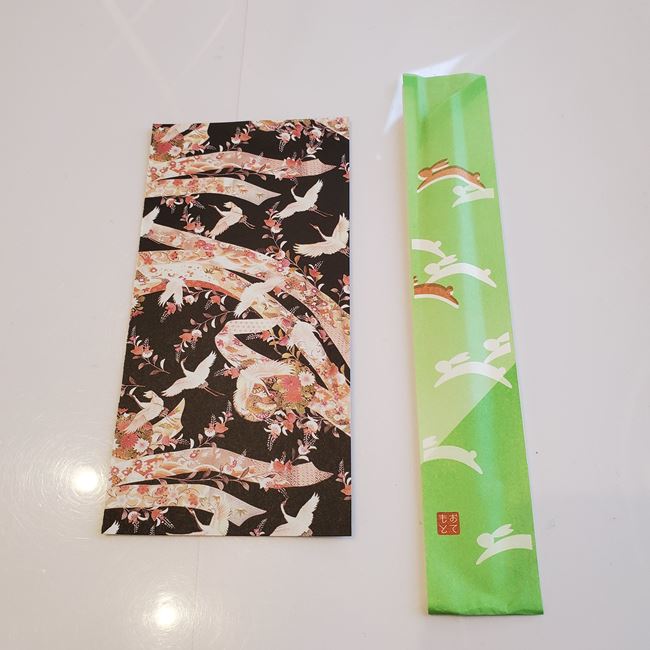 箸袋で箸置きの折り方 うさぎ折り紙なら1枚で2個分作れる！(1)